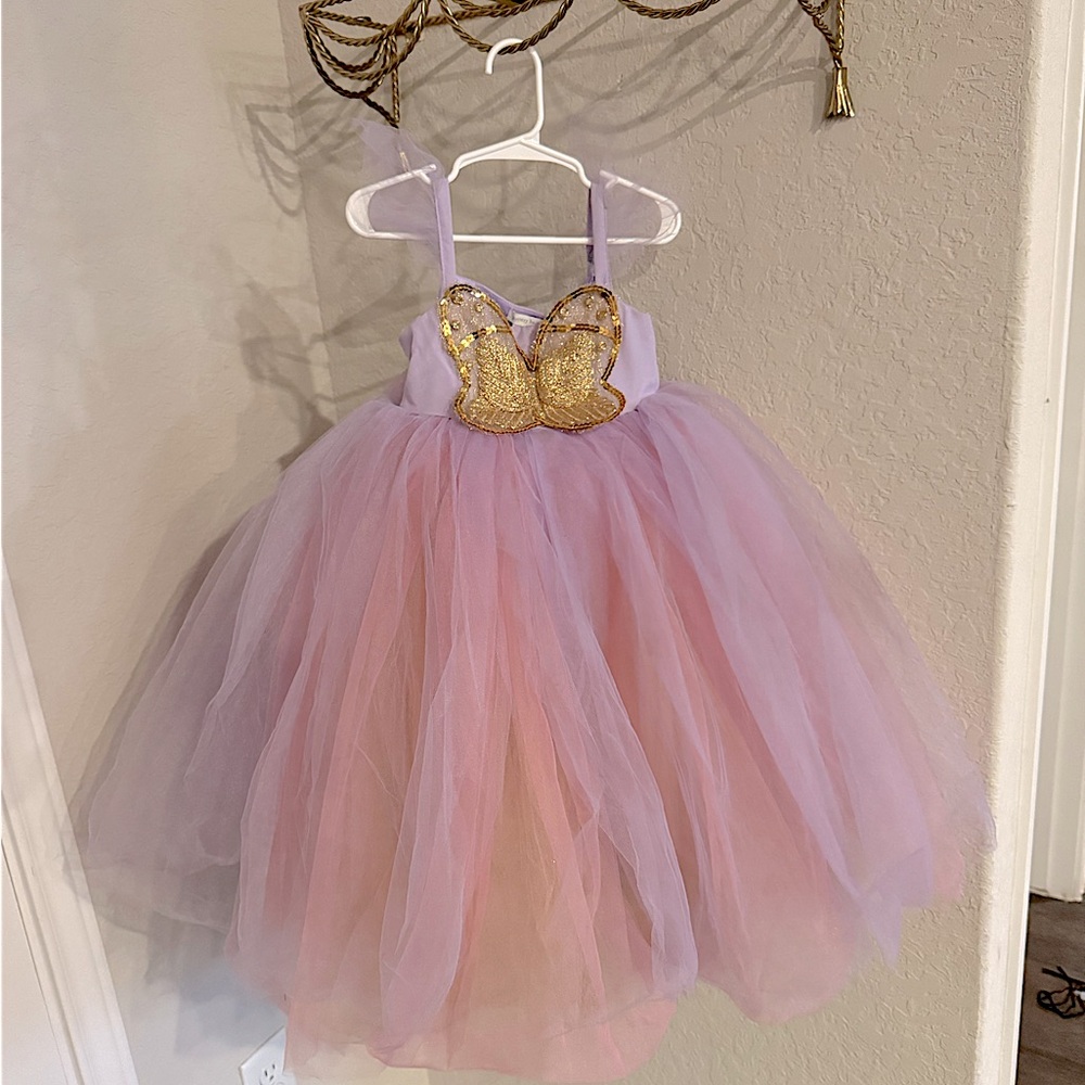 Pottery Barn Lavender Butterfly Fairy Halloween Costume Sz 4/6